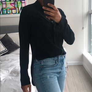 Black helmut Lang blouse